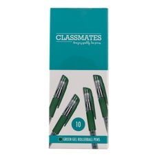 Classmates Gel Rollerball Pen - Green - Pack of 10